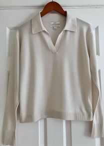Size 12  Cream Merino Wool Jumper by Marks&Spencer