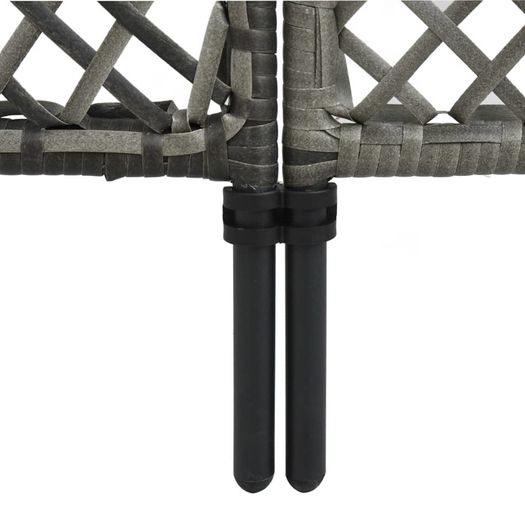Fence Panel Poly Rattan 1.8x2 m Anthracite