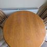 Round Wood Dining Table and Chairs Image 2