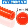 Orange 10M Polyurethane PU Air Hose Pipe Tube Kit,6mm OD x 4mm ID with 14 Connector Kits Image 2