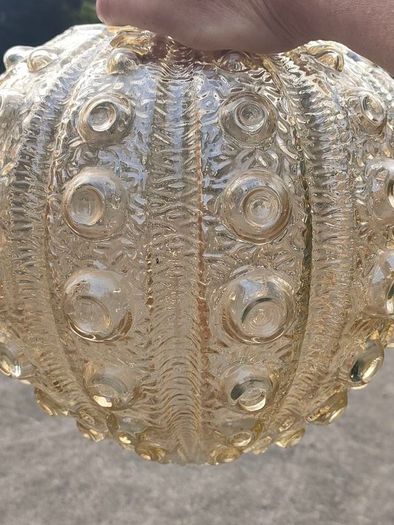 Mid century large brutalist ceiling shade
