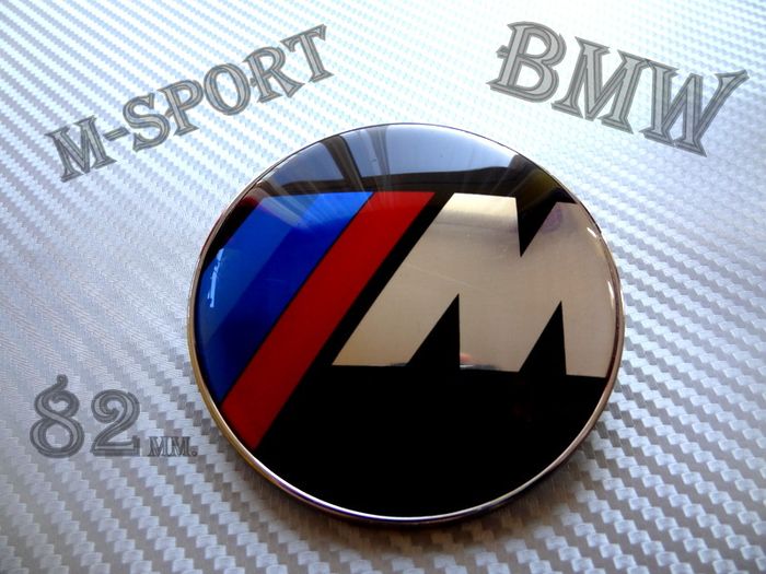 BMW 82mm  M - SPORT Emblem Badge Front Bonnet Logo 1 3 5 6 7 x z m class 82