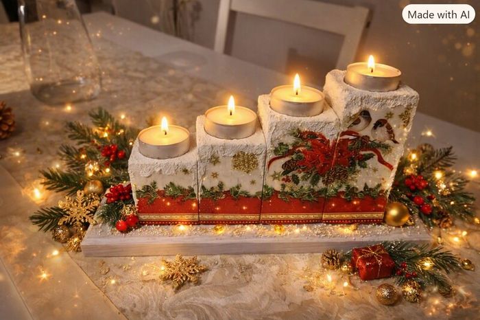 Christmas candle holder