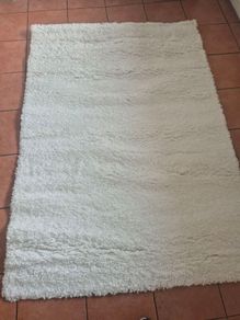 White High Pile Rug 170 x 120 cm