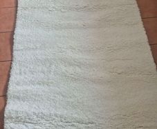 White High Pile Rug 170 x 120 cm