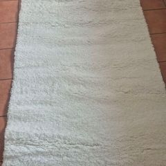White High Pile Rug 170 x 120 cm
