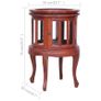 Vitrine Cabinet Brown 50x50x76 cm Solid Mahogany Wood Image 2