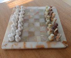 Vintage Marble/Onyx Chess Set - Excellent Condition
