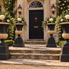 Irish cast iron urns