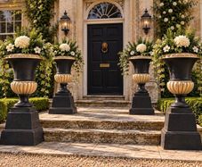 Irish cast iron urns