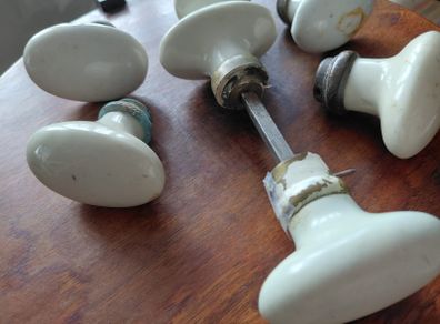 Antique variety of door and cupboard handles