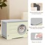 Waterproof Cat House Outdoor & Indoor, Semi-Enclosed HDPE Cat Shelter with Detachable Base - All-Weather Outdoor Cat Shelterfor Small Cats, Dogs, 54x41x31cm Image 3