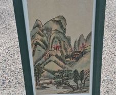 Large Original Japanese Country Scene Painting