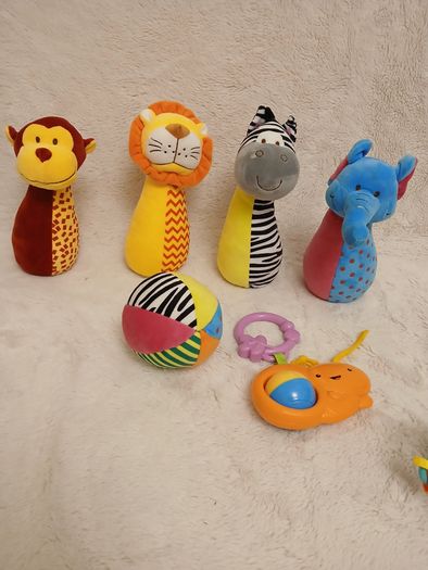 Baby toys skittles with sounds busy board with mirror  ball rattles