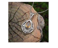 Boho Style Necklace with a Sun Stone - lovely gift + other lovely necklaces available