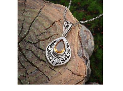 Boho Style Necklace with a Sun Stone - lovely gift + other lovely necklaces available