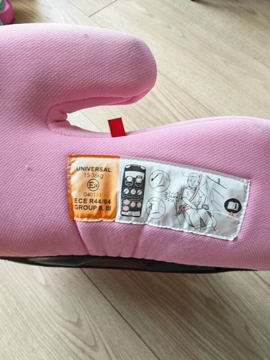 Pink car booster seat