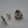 Silver Celtic earrings,Trinity Knot earrings,Stud earrings.Preowned earrings Image 3