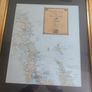 FRAMED LARGE MAP OF New Zealand Golden Opus Voyage February 1999 Howard & Meriel Image 5