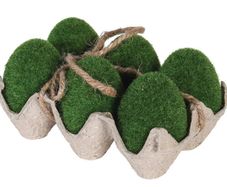 Spring Moss Eggs In Crate -new Decoration!