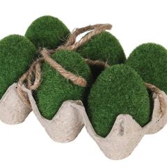 Spring Moss Eggs In Crate -new Decoration!