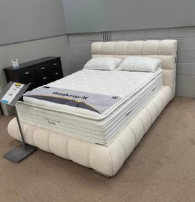 King Size Bed with Electric Ottoman & Charging Ports - Excellent Condition