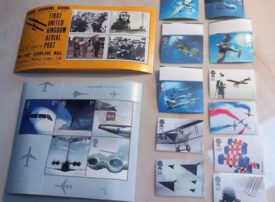 20 aviation unused stamps D18 post 3e