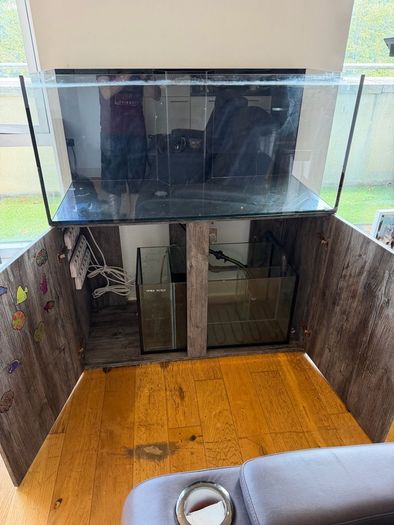 350L Marine Aquarium with cabinet & custom sump