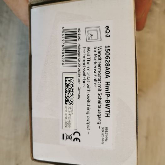 Homematic ip wall Thermostat with humidity sensor