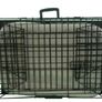Deluxe Sloping Puppy Cage Medium 30 inch Black Folding Dog Crate with Non-Chew Metal Tray, Fleece and Slanted Front For Car (FREE POSTAGE) Image 2