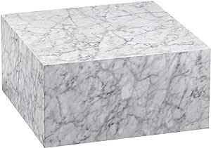 Monobloc Coffee Table  High Gloss MDF  Varnished Design Living Room Table Cube Square Lounge Side Table Cube Shape