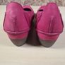 womens CLARKS Forest Lagoon Raspberry pink nubuck leather slip on wedge heel shoes pumps Size UK 3 D EU 36 Image 5