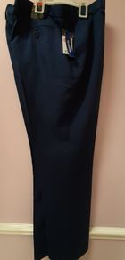 New navy trousers tag attached