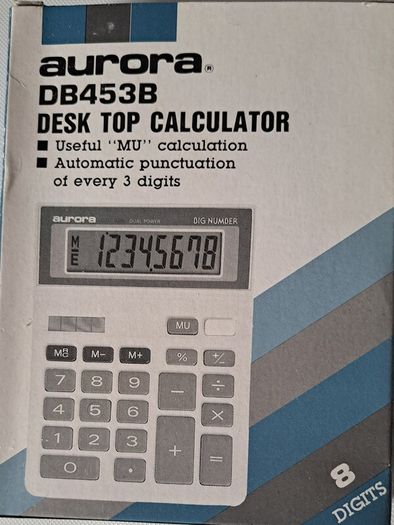 Aurora DB453B - Desk Top Calculator - New Old Stock