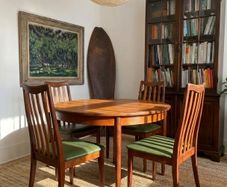 Mid Century G Plan Fresco Extending Round Teak Dining Table & 4 Chairs