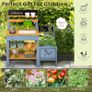 Mud Kitchen for Kids,Outdoor Play Kitchen with Planter Box Removable Mud Kitchen Accessories Include Sink Sand Shovels Gardening Tools Set Outdoor Mud Kitchen for Kids Boys Girls 3-8 Years Old Image 7