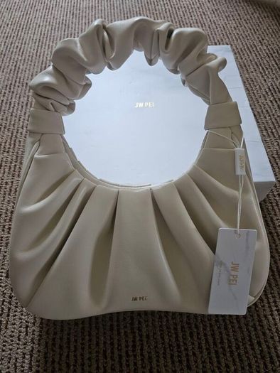 Brand New Jw Pei Gabbi Ruched Hobo Handbag - Ivory