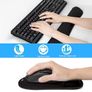 Keyboard and Mouse Wrist Support Pad Set, Comfortable Memory Foam Mouse Mat with Wrist Cushion Support, Anti-Slip Ergonomic Mouse Pad for Computer Laptop Working Gaming Image 3