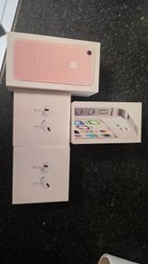 iphone 7 box,iphone 4 box and 2 airpod pro boxes