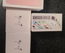 iphone 7 box,iphone 4 box and 2 airpod pro boxes