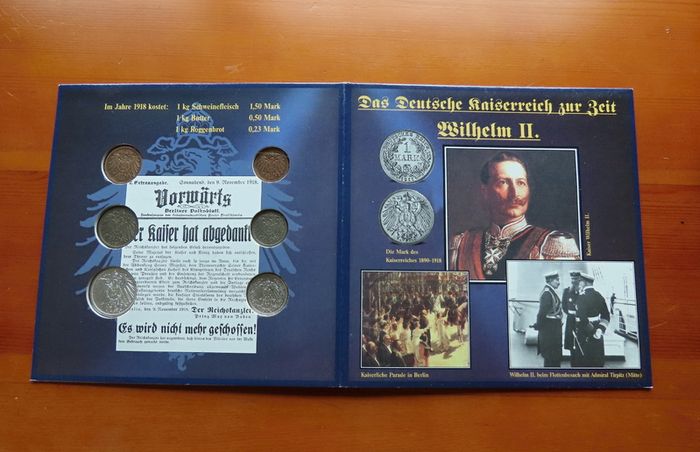 2 Silver coins in old German Empire set Kaiser Wilhelm II | original Silver Coins