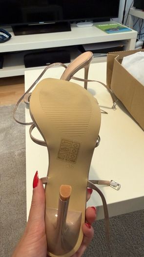 Nude high heels