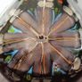 Vintage Bitossi Art Glass Vase with a Dark Glaze and Abstract Floral Design Image 8