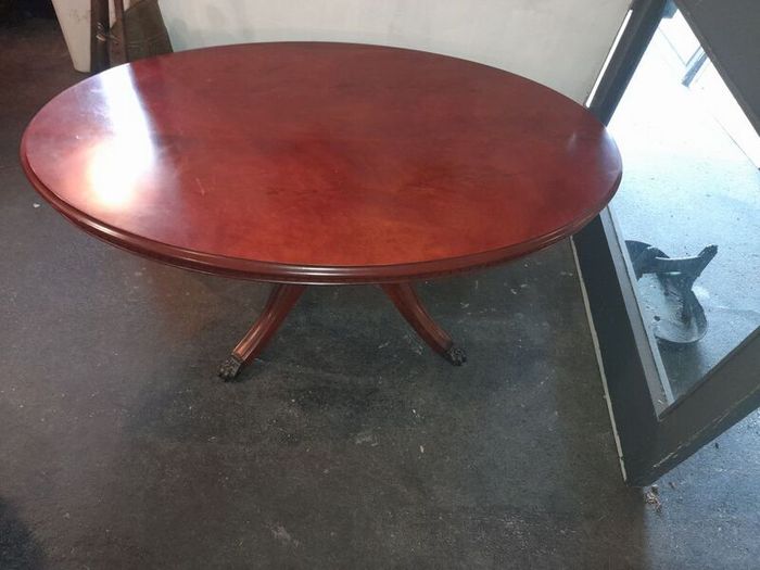 Vintage Coffee Table with Lion Claw Feet