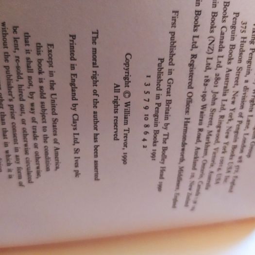 William Trevor/ Family Sins & other stories