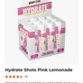 Hydrate Shots Pink Lemonade - Box 12 Image 2