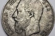Belgium 1873 Leopold II Silver 5 Francs coin