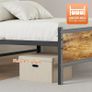 4ft6 Double Bed Frame with Headboard, All Heavy Duty Metal Slats Support with Under-Bed Storage, Noise Free, Easy Assembly, No Box Spring Needed Image 3