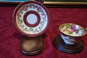 For Collectors Vintage Mixed Royal Chelsea Golden Rose And Aynsley Fine Bone China Gold Gilt Cabinet Dou Teacup And Saucer Set Made In England