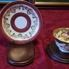 For Collectors Vintage Mixed Royal Chelsea Golden Rose And Aynsley Fine Bone China Gold Gilt Cabinet Dou Teacup And Saucer Set Made In England